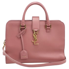 SAINT LAURENT Baby Cabas Handbag SL91329 (357395) - 2-Way Handbag, Pink.