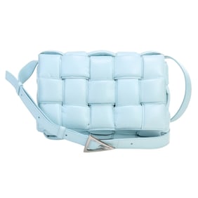 BOTTEGA VENETA Intrecciato Padded Cassette Shoulder Bag 591970 VCQR1 Women's Blue