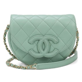 CHANEL Women's Green Chain Shoulder Bag GPJ845H7