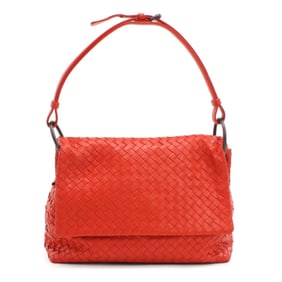 BOTTEGA VENETA Bottega Veneta One-Shoulder Intrecciato Shoulder Bag for Women, Red