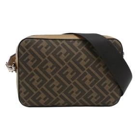 FENDI Diagonal Shoulder Bag FE85632 7M0286 AJF8 F1EGA Camera Case Men's Brown