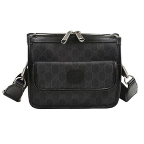 GUCCI Interlocking G Shoulder Bag GU88320 674164 Men's Black