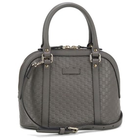 GUCCI Micro Guccissima Handbag GU94228 449654 BMJ1G 1226 2-Way Women's Gray