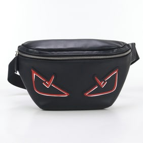 FENDI Belt Bug Monster Bug's Eye Body Bag 7VA434 A72K Men's Black