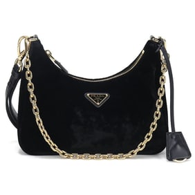 PRADA Prada Shoulder Bag PR95283 Re-Edition 1BC204 2C7Q F0002 Velvet Mini Women's Black
