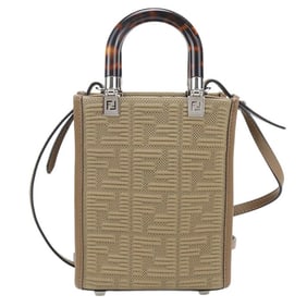 FENDI Sunshine Shopper Mini Tote Bag FE90594 8BS051 Women's Beige