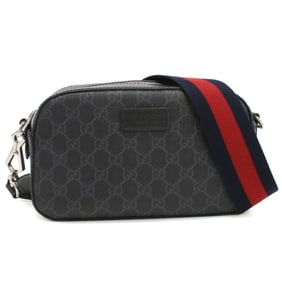 GUCCI GG Supreme Crossbody Shoulder Bag 574886 Men's Black