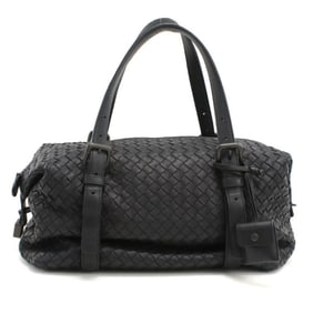 BOTTEGA VENETA Bottega Veneta Mini Boston Bag Intrecciato Women's Black
