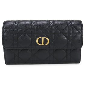 Christian Dior DIOR Long Wallet with Bi-fold Coin Pocket S5039 UWHC M900 Orchid Dior Caro Women's