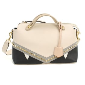 FENDI By the Way Medium Bugs Monster Eye Handbag 8BL124 A1FV Women's Beige
