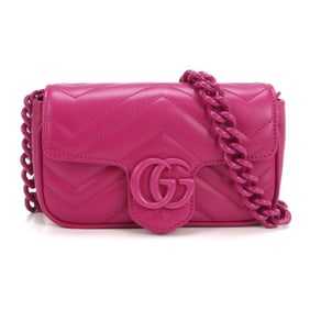 GUCCI GG Marmont Chain Shoulder Bag 699757 Women's Pink