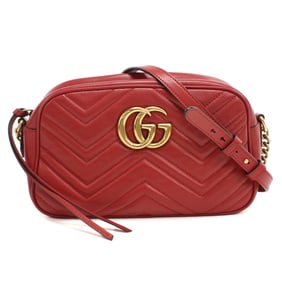 GUCCI GG Marmont Small Camera Bag, Shoulder Bag 447632, Women's, Red