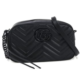 GUCCI GG Marmont Shoulder Bag GU88717 447632 Small Camera Women's Black