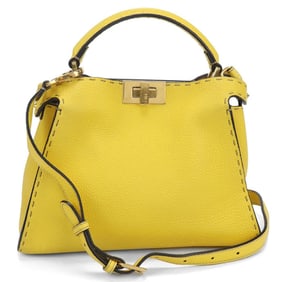 FENDI Peekaboo 2-Way Handbag 8BN302 Women's Yellow