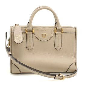 Salvatore Ferragamo FERRAGAMO Ferragamo Handbag 21 0388 2-Way Gancini Women's Beige