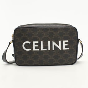 CELINE Women's Medium Messenger Bag in Triomphe Canvas (19450 2CIM.38OG) - Black