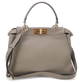 FENDI 2-Way Peekaboo Handbag 8BN290 3ZL F0E65 Women's Gray