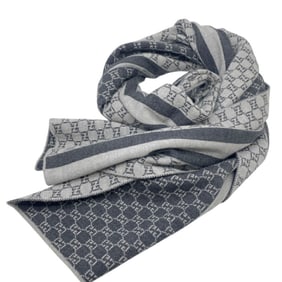 GUCCI GG Mark Stole/Scarf, Grey, for Men and Women