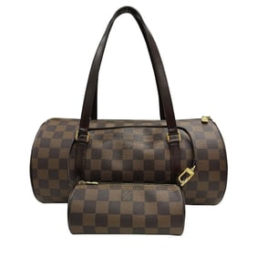 LOUIS VUITTON Louis Vuitton Papillon Damier Ebene Tote Bag, 30, GM, with Pouch, Women's Handbag