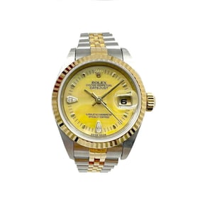ROLEX Rolex Datejust Shell Dial K18 Stainless Steel Automatic Watch 79173 Women's Diamond Yellow