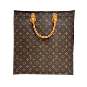 LOUIS VUITTON Sac Plat M51140 MI0051 Monogram Handbag Tote Bag Brown Men's Women's