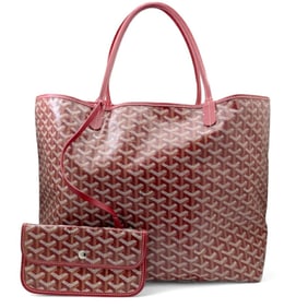 GOYARD Saint Louis GM Red Tote Bag/Shoulder Bag for Men and Women, Coated Canvas Leather