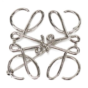 LOEWE Anagram Brooch LO95439 111.25.020 Women's Silver