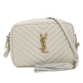 SAINT LAURENT Crossbody Shoulder Bag 612544 Camera Lou Women's White