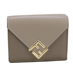 FENDI Tri-fold Wallet 8M0480 FF Diamond Women's Gray