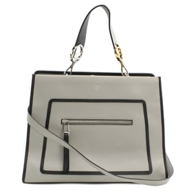 FENDI Runaway 2-Way Tote Bag 8BH343 SIZ F1373 Women's Gray