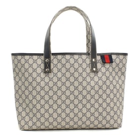 GUCCI GG Supreme Tote Bag 211134 Women's Navy