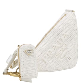 PRADA Prada Crossbody Shoulder Bag 1BH190 Women's White