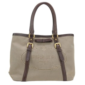 PRADA Prada Tote Bag PR85840 Logo Jacquard BN1841 Women's Beige