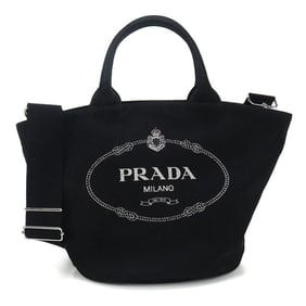 PRADA Prada Tote Bag 1BG163 2WAY Canapa Women's Black