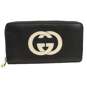 GUCCI Zip-Around Wallet GU94456 658839 Men's and Women's Black