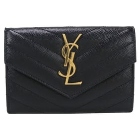 SAINT LAURENT Monogram Small Bifold Wallet SL93242 414404 BOW001 1000 Envelope Women's Black