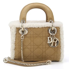 Christian Dior DIOR Lady Dior Mini Handbag, Brown