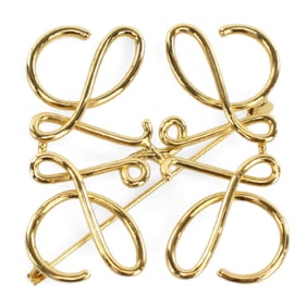 LOEWE Anagram Brooch 111.25.020 Women's Gold