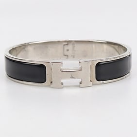 HERMES Hermes Bangle HE85702 Click H Women's Silver