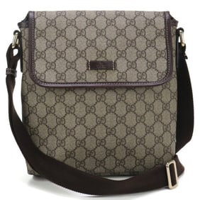 GUCCI GG Supreme Shoulder Bag GU94653 223666 Women's Beige