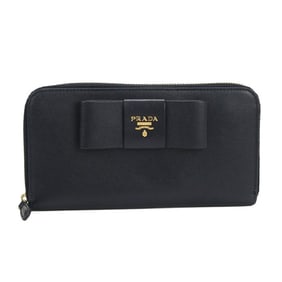 PRADA Prada Zip-Around Long Wallet 1M0506 Women's Black