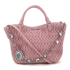 Miu Miu MIU 2-Way Matelasse Tote Bag, Women's, Pink