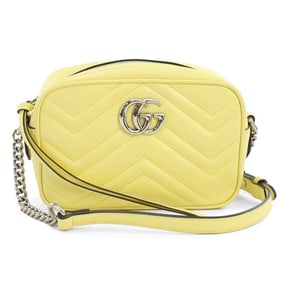 GUCCI GG Marmont Crossbody Shoulder Bag 634936 Women's Yellow