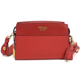 PRADA Prada Crossbody Shoulder Bag 1BH043 Saffiano Leather Women's Red