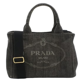 PRADA Prada Canapa 2-Way Tote Bag 1BG439, Women's, Black