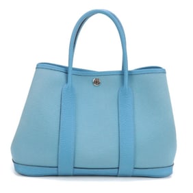 HERMES Garden Party TPM Tote Bag, D Stamp, Women's, Blue