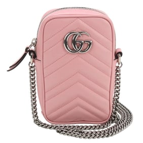 GUCCI GG Marmont shoulder bag GU89357 598597 mini women's pink