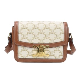 CELINE Teen Triomphe Canvas Shoulder Bag CE85933 18888 2BZ4 01BC White