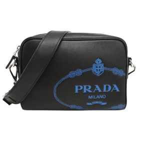 PRADA Prada Shoulder Bag PR93030 Saffiano Leather Men's Black