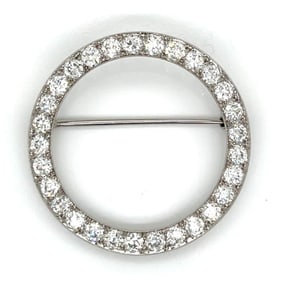Art Deco Platinum 4.50 Ct. Diamond Brooch